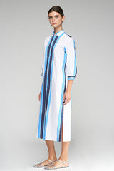 ANTONELLA VERTICAL WATERCOLOR STRIPE DRESS