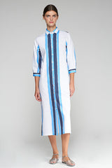 ANTONELLA VERTICAL WATERCOLOR STRIPE DRESS