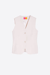 ELEANOR WHITE FITTED VEST