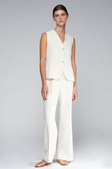 ELEANOR WHITE FITTED VEST