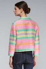 EMMA FLUORESCENT JACQUARD JACKET