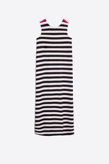 ZINA STRIPED LUREX LONG DRESS