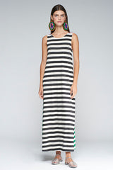 ZINA STRIPED LUREX LONG DRESS