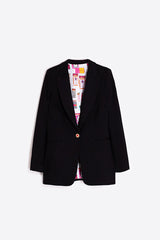 BLACK KNIT BLAZER
