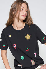 AMALIA EMBROIDERY PUNTO T-SHIRT