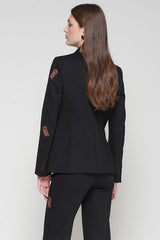 GADEA EMBROIDERY PUNTO ROMA NEGRO JACKET