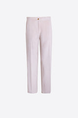 ECRU CORDUROY STRAIGHT-LEG TROUSERS