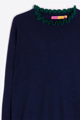 JERSEY VOLANTES NAVY GREEN KNITWEAR