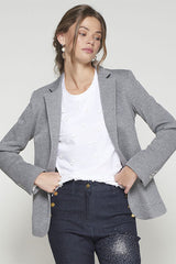 SILVER LUREX GREY BLAZER