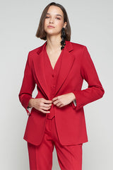 RED STRUCTURED BLAZER