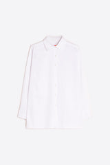 LARGA BOTONES ESPALDA BLANCO STRECH SHIRT
