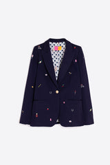 MINI EMBROIDERIES NAVY BLAZER