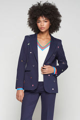 MINI EMBROIDERIES NAVY BLAZER