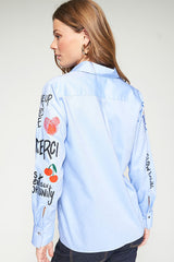 GRAFFITI BLUE OXFORD SHIRT
