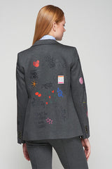 GRAFFITI GREY BLAZER