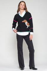 BLACK DACHSHUND SWEATER