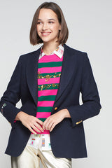 GRAFFITI NAVY WOOL BLAZER