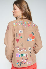 CAMEL WOOL-BLEND JACKET