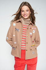 CAMEL WOOL-BLEND JACKET