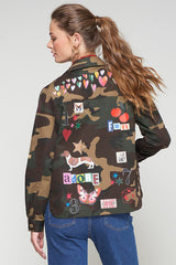CAMOUFLAGE SCREEN-PRINTS JACKET