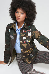 CAMOUFLAGE SCREEN-PRINTS JACKET