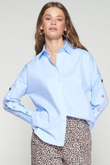 MIKAELA AZUL TWILL SHIRT