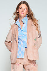 RETIRO PRINT CORDUROY BLAZER