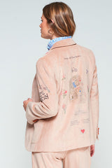 RETIRO PRINT CORDUROY BLAZER