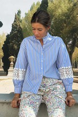 NATALIE RAYA AZUL PERFIL MARRON SHIRT