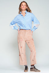 NATALIE RAYA AZUL PERFIL MARRON SHIRT