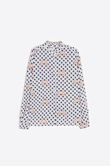 LEOPARD STAR PRINT WHITE SHIRT