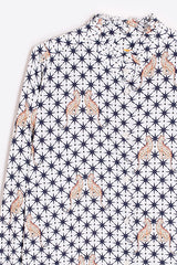 LEOPARD STAR PRINT WHITE SHIRT