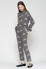 LEOPARDS STARS PRINT BLACK SHIRT