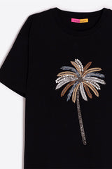 PALM TREE BLACK T-SHIRT