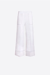 WHITE WIDE-LEG TROUSERS
