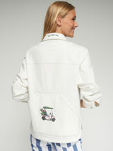 GOLF EMBROIDERED WHITE JACKET