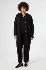 COLLANA BLACK VISCOSE KNIT TROUSERS