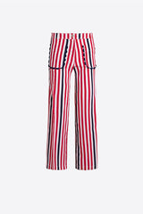 NAVY RED STRIPED TROUSERS