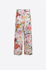 MULTICOLORED FLORAL PRINT TROUSERS