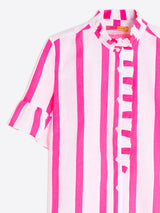 NEON PINK STRIPED SHIRT
