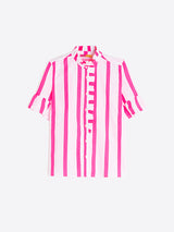 NEON PINK STRIPED SHIRT