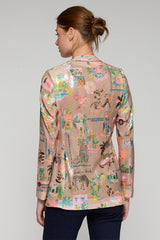 CALIFORNIA PRINT SEQUIN JACKET