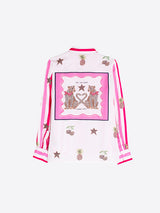CHERRIES PRINT STRIPED SHIRT
