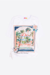 DOLCE FARNIENTE SIDE BOW T-SHIRT