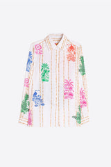 BAMBOO TROPICAL PRINT SHIRT