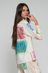 BAMBOO TROPICAL PRINT SHIRT