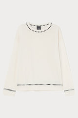 PULVINO WHITE WOOL-BLEND SWEATER