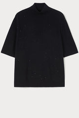PIAVE WOOL SEQUIN POLO NECK JUMPER