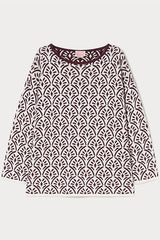 CARAVAN WHITE JACQUARD WOOL BLEND JUMPER