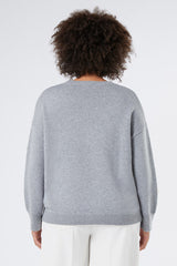 DAPHNE GREY PEARLS CASHMERE-BLEND JUMPER